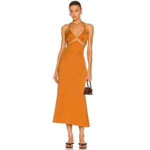 Cult Gaia Kisha Dress Ginger Orange Size Small
